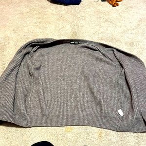 this is a very soft shein grey sweater in small and fits just right